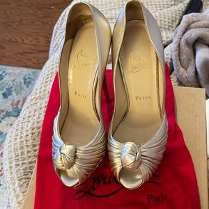 Christian Louboutin Pale Gold Heels